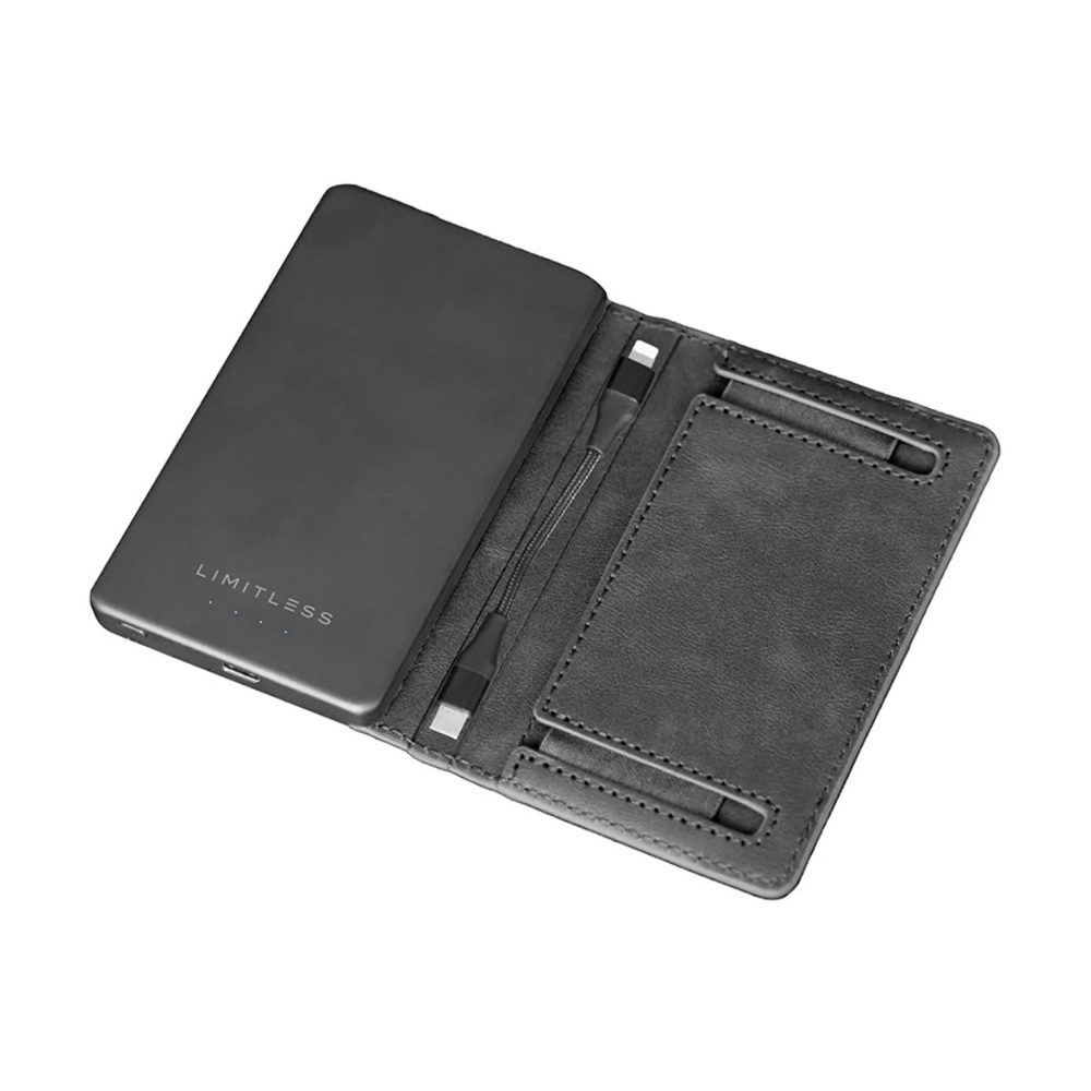 NIB Limitless Light Brown Leather Wallet / Portable Charger + RFID Block Charger - Picture 5 of 9
